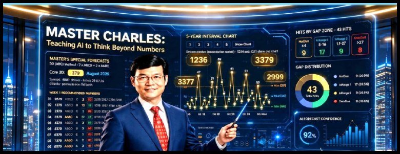 Master Charles Chia presenting the Supreme 4D Master Pro 5-year interval chart and gap distribution